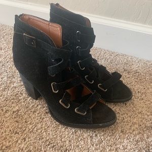Yoki open toe booties